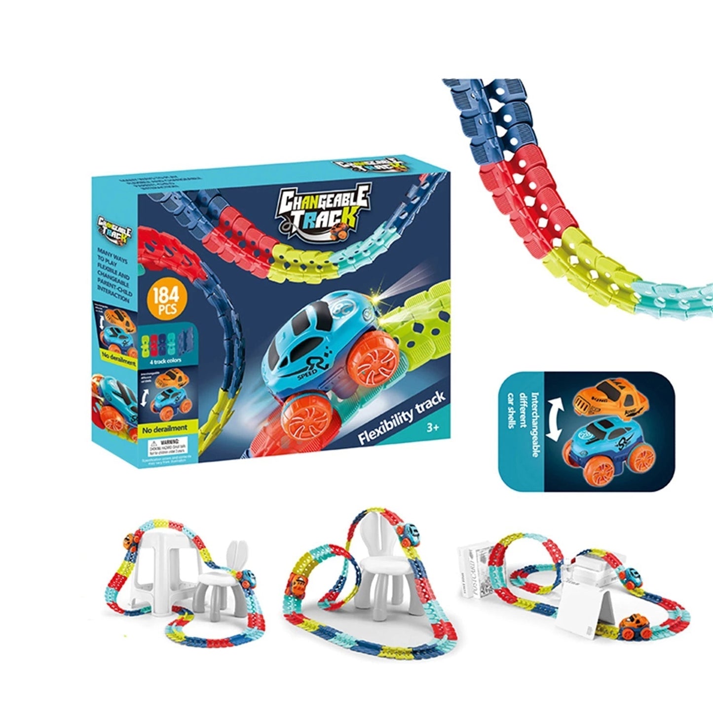 Magnetische Autobaan Speelset met Voertuigen