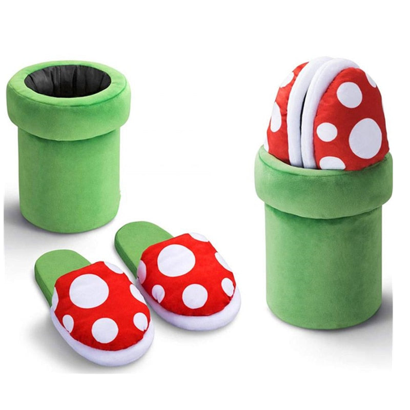 Mario Piranha Plant Tossen Snoeshaan Muts - Mode Vibes
