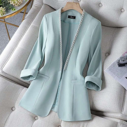 Casual Blazer Halve Mouwen Zomerkleding Dames