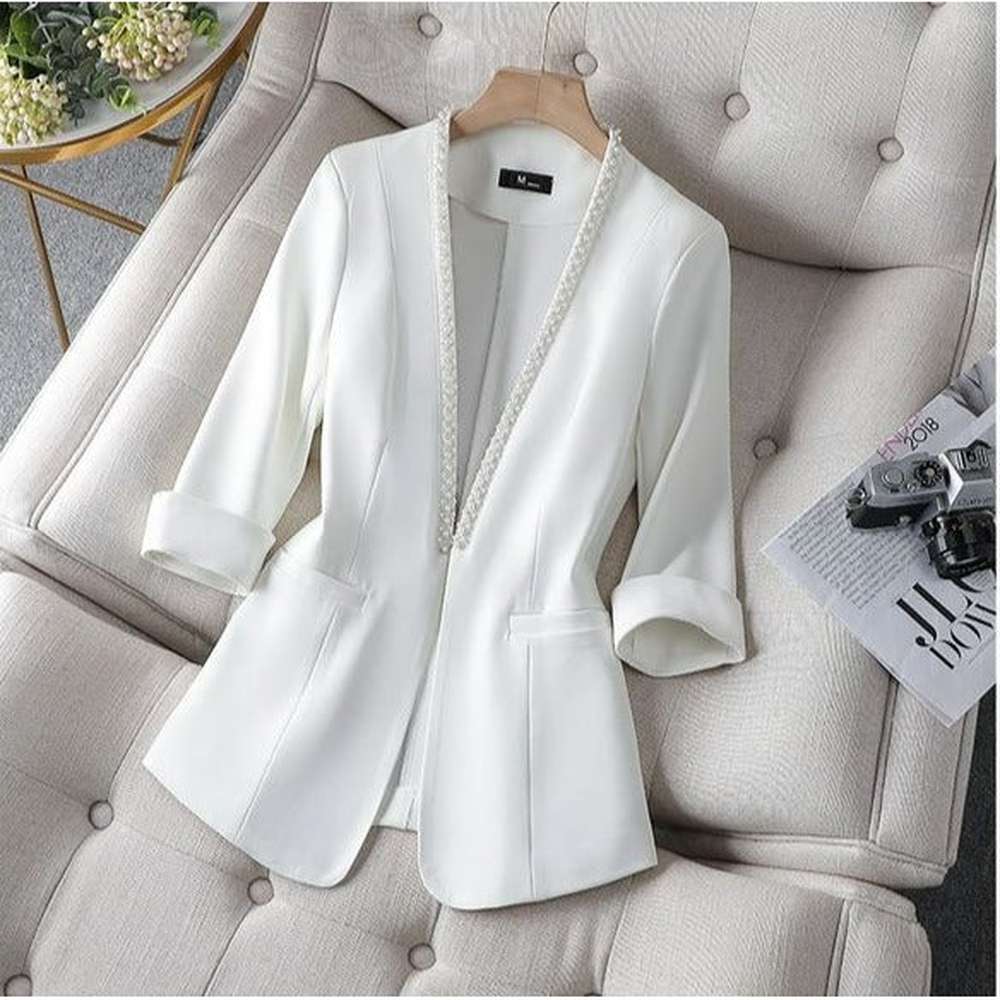 Casual Blazer Halve Mouwen Zomerkleding Dames