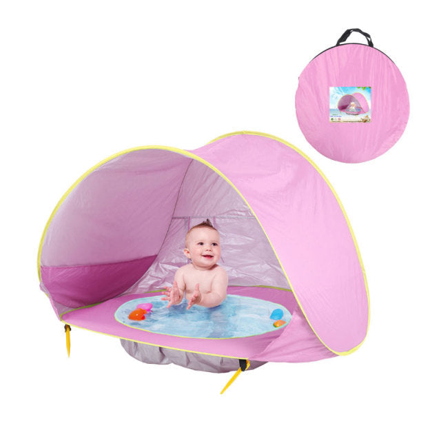 Babytent met UV-bescherming en Speelzwembad voor Buiten