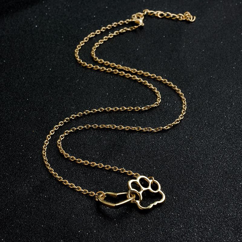 Dieren Halsketting met Paws en Hartje