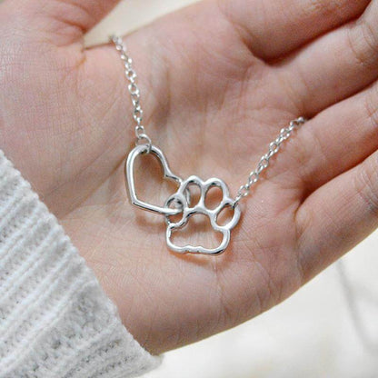 Dieren Halsketting met Paws en Hartje