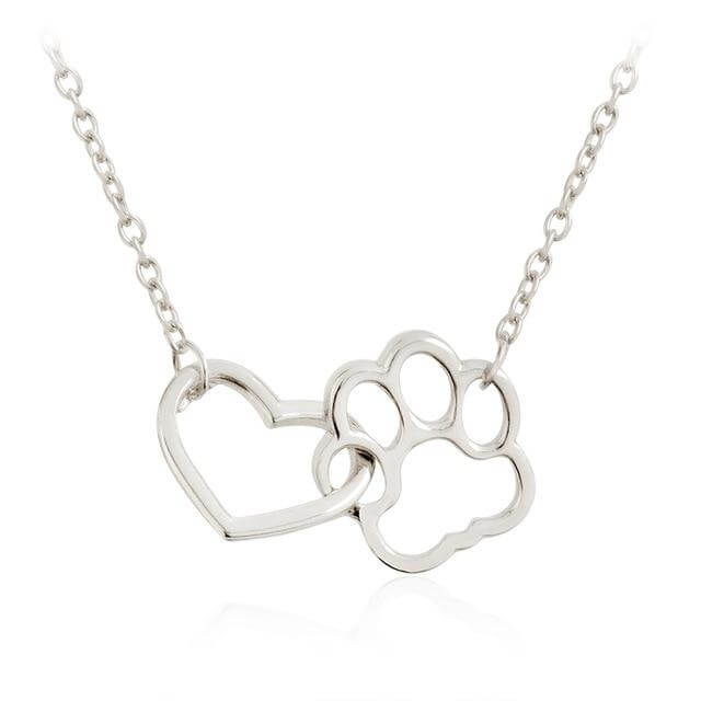 Dieren Halsketting met Paws en Hartje
