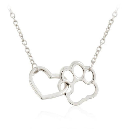 Dieren Halsketting met Paws en Hartje