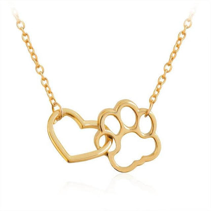 Dieren Halsketting met Paws en Hartje - Mode Vibes