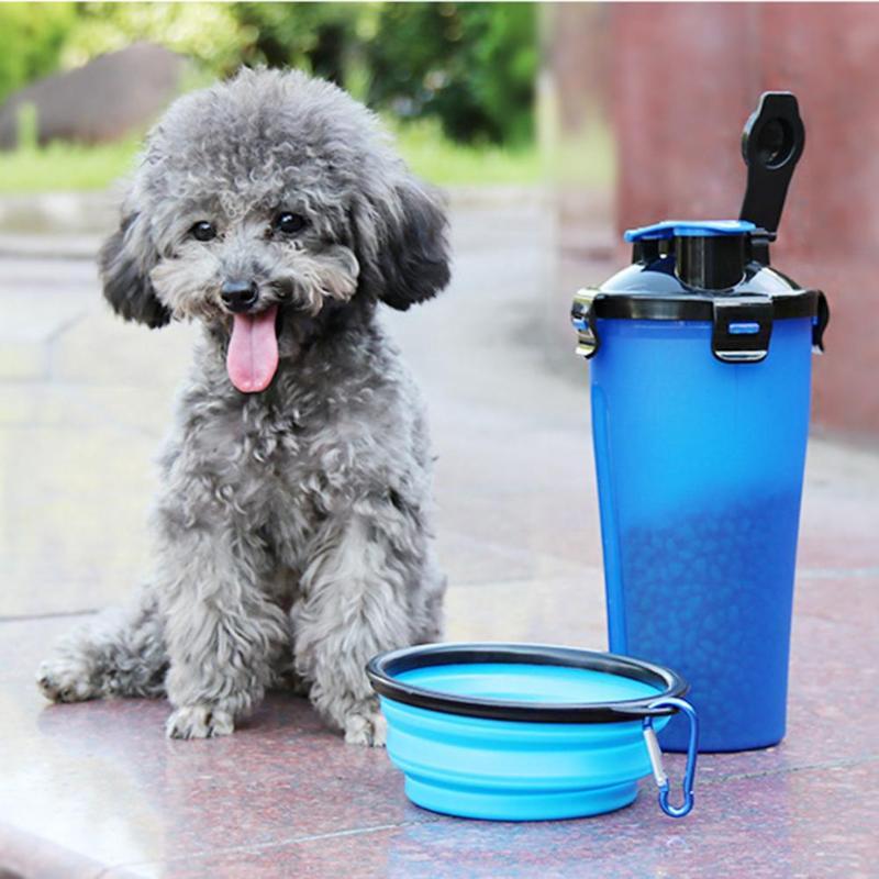Reiscup met Voerbak 2-in-1 voor Honden