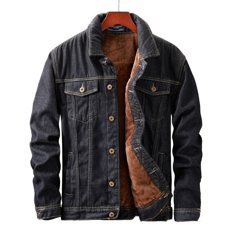 Heren Denim Jas met Sherpa Voering - Warm en Stoer