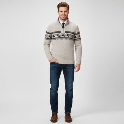 Heren Trui Comfortabel Katoen Casual Halve Rits - Mode Vibes