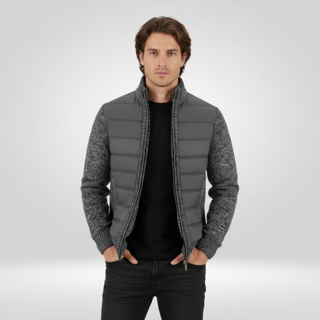 Heren Vest – Zachte Cardigan Klassieke Stijl - Mode Vibes