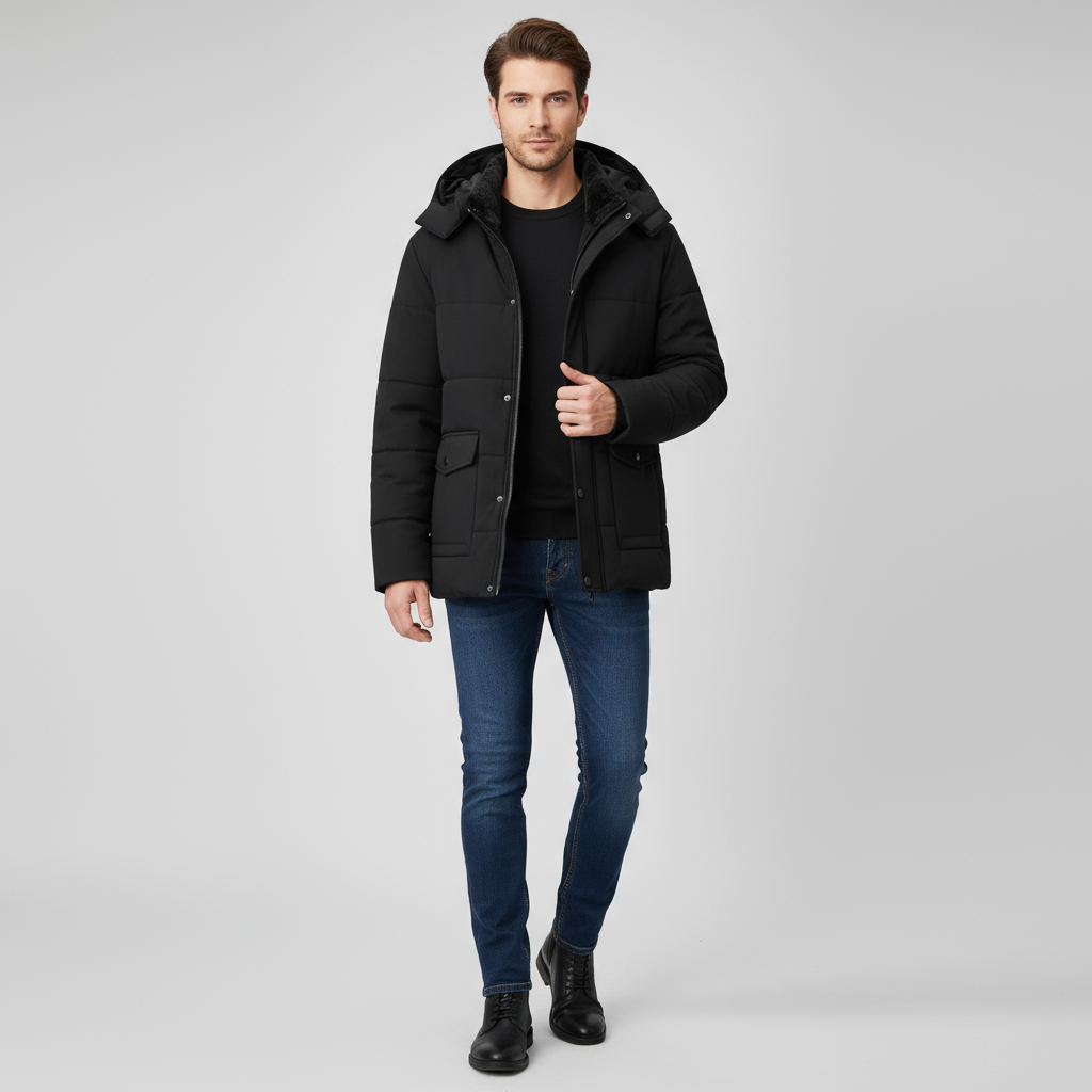 Heren Winterjas Warm Fleece Parka Waterdicht - Mode Vibes