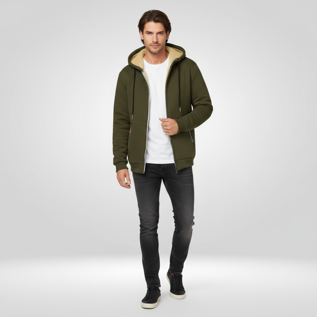Heren Wintervest Warm Fleece Capuchon Waterproof - Mode Vibes