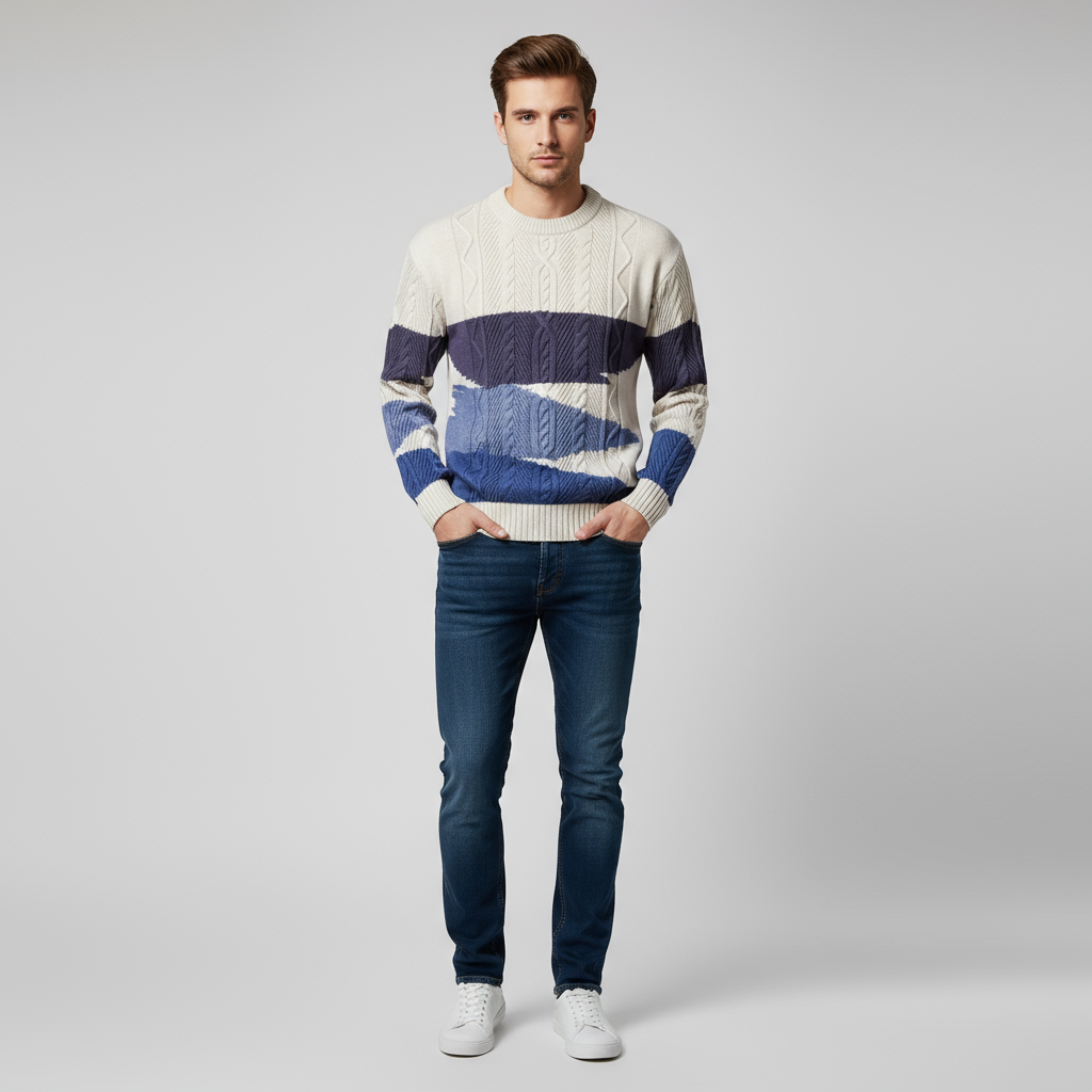 Gebreide Heren Trui Comfortabel en Stijlvol - Mode Vibes