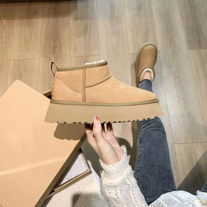 Pugg | Pluizige mini ondersteunende laarzen in de kleur 36 voor dames in stijl ideaal voor de herfst.