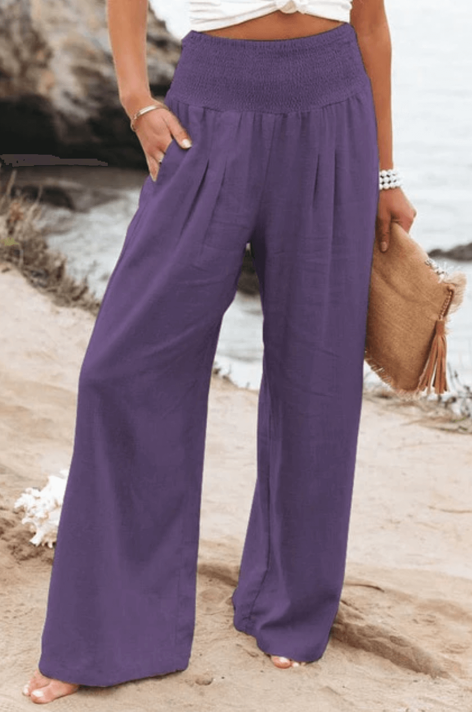 VELANORA - Elegante en Comfortabele High-Waist Palazzo Broek voor Vrouwen
