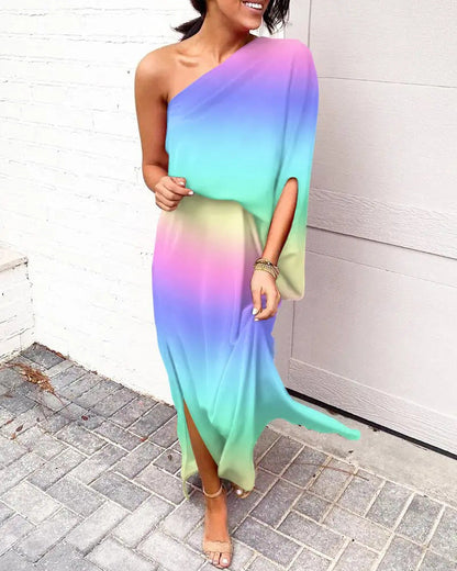Vrouwelijke Off-the-Shoulder Jurkje Zomerjurk - Mode Vibes