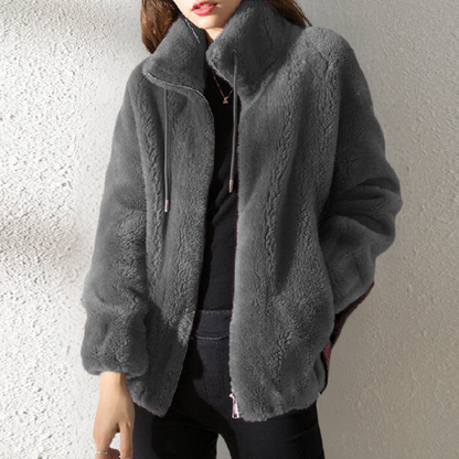 Damesjas Warm Rits Yara Zacht en Comfortabel - Mode Vibes