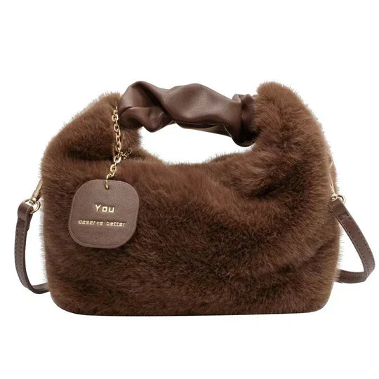 Dames Faux Fur Schoudertas Kunstbont