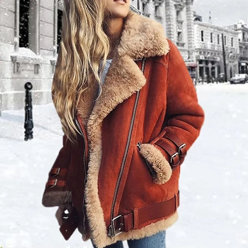Leren Jas met Gesp voor Dames - Mode Vibes