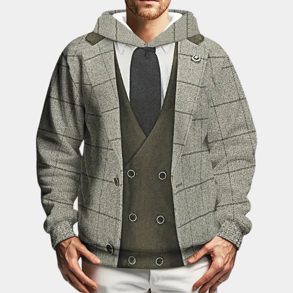 Heren Hoodie Ruitpatroon Veelzijdig Comfortabel - Mode Vibes