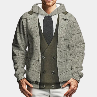 Heren Hoodie Ruitpatroon Veelzijdig Comfortabel - Mode Vibes