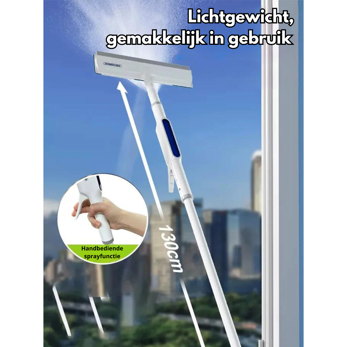 Ramenwisser 3-in-1 Met Microvezel en Telescopische Steel
