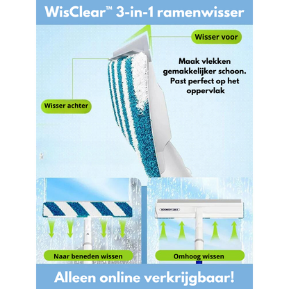 Ramenwisser 3-in-1 Met Microvezel en Telescopische Steel