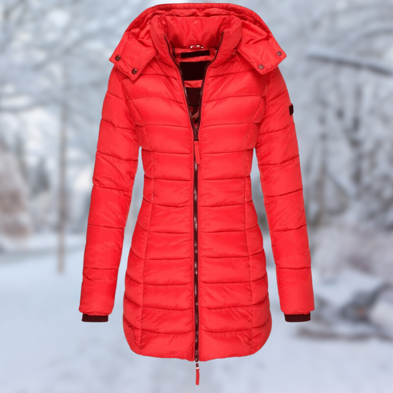 Stijlvolle Halflange Winterjas voor Dames – Elegant & Warm voor Koude Dagen