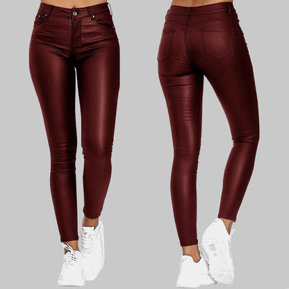 Valencia | Dames Hoge Taille Stretch Broek | Zwart