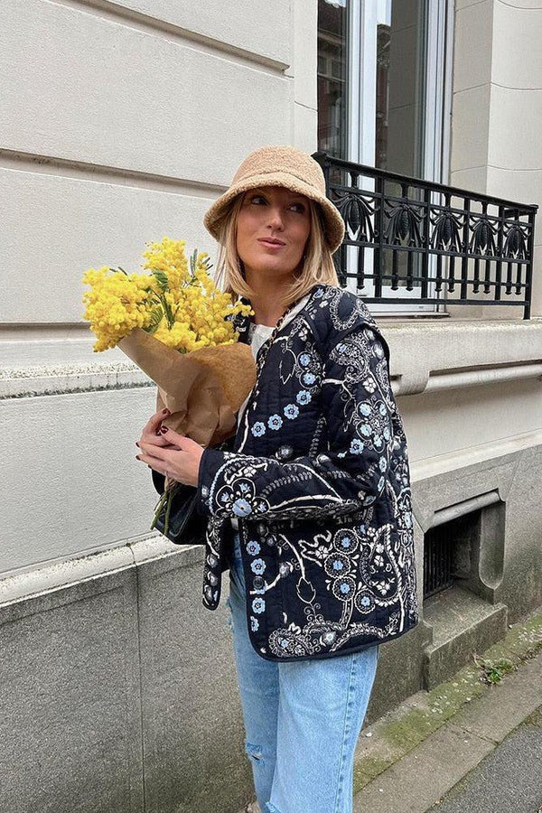 Bloemenprint Jasje Vintage Stijl Dames