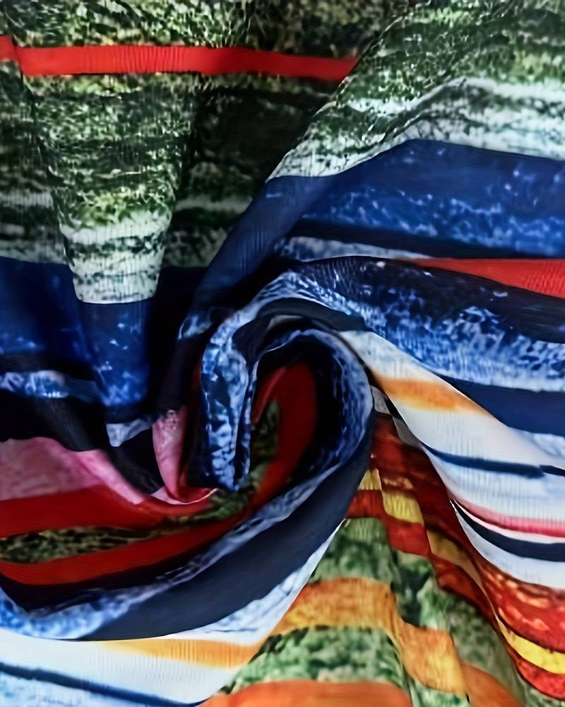 Damesblouse Gestreept met Knopen Vrouwelijk Design