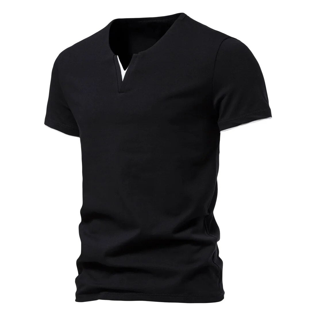 Katoenen T-shirt Slim Fit Mannen - Mode Vibes