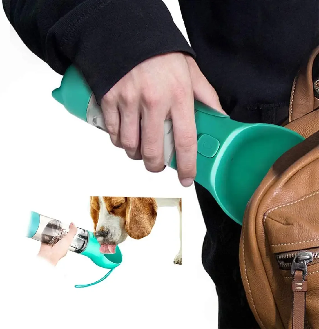 Draagbare Waterfles voor Huisdieren 3-in-1