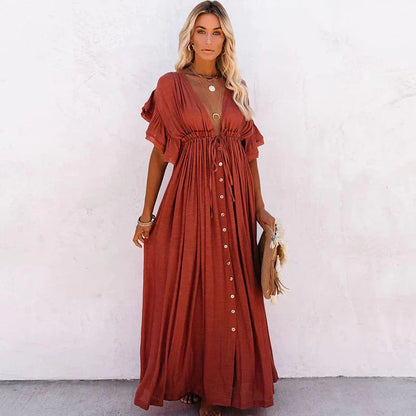 Strandjurk Maxi Sienna Zomerjurk Vrouwen - Mode Vibes