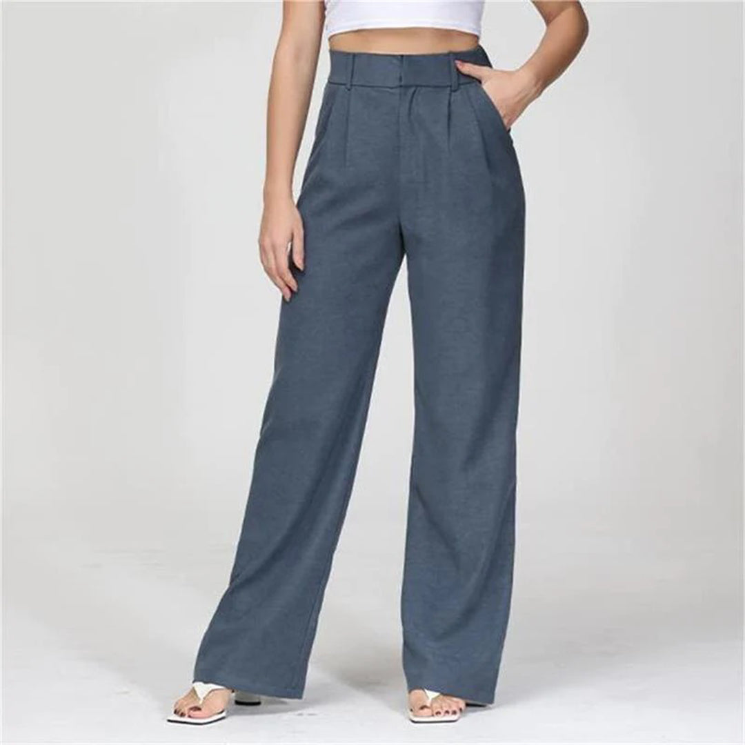 Hoge Taille Broek Stijlvol Rooskleur - Mode Vibes