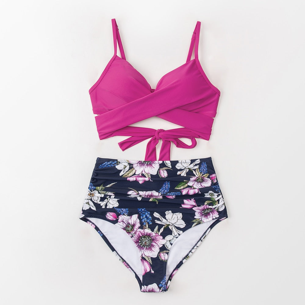 Hoge Bikini BroekSexy High Waist Badpak