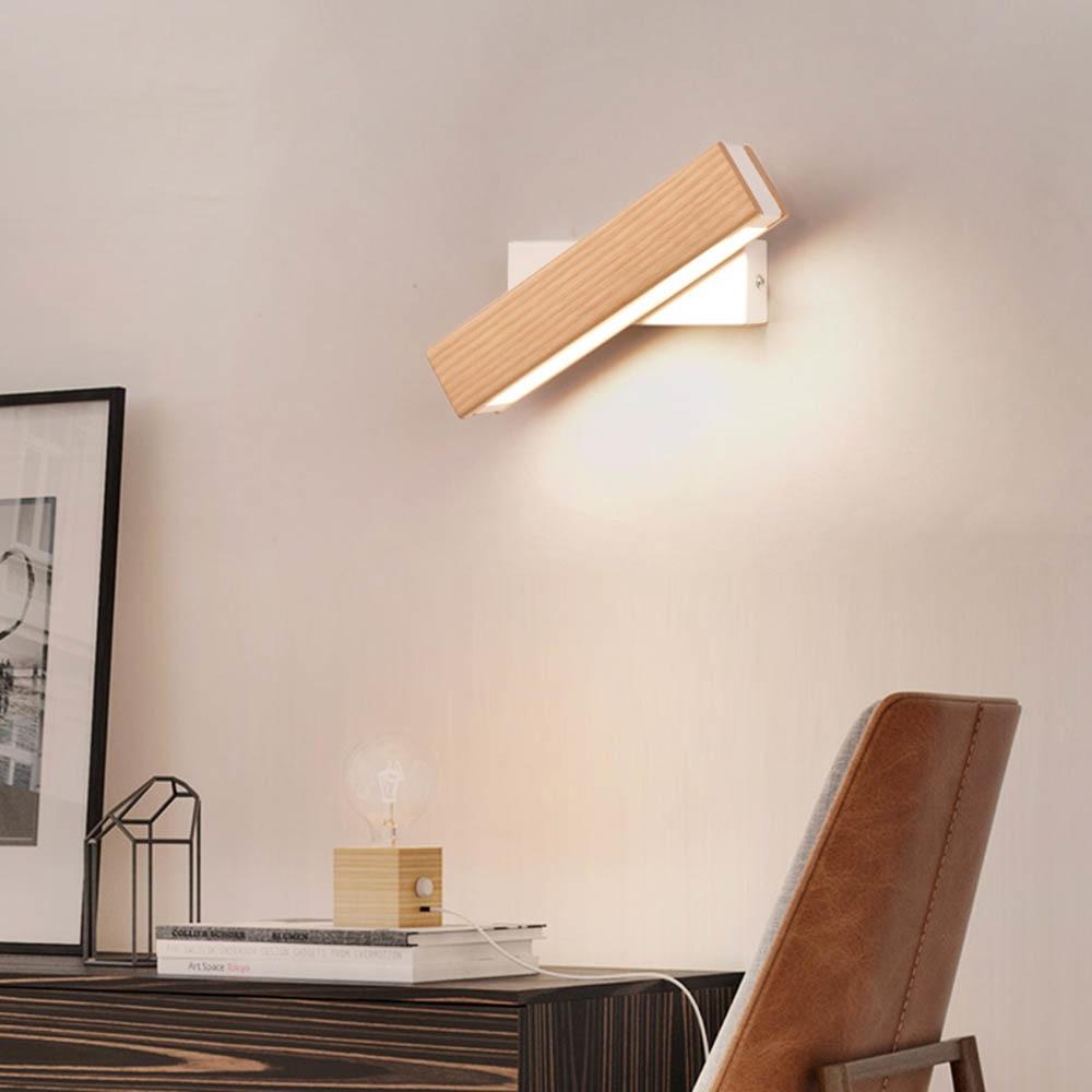 LED Wandlamp Houten Draaibaar Modern Design