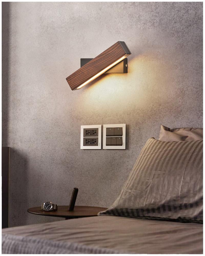 LED Wandlamp Houten Draaibaar Modern Design