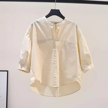 Zonvrouw's Zacht Katoenen Abrikoos Shirt voor Vrouwen
