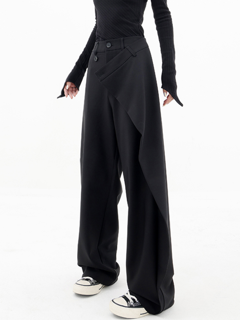 Losse Asymmetrische Broek voor Vrouw - Mode Vibes