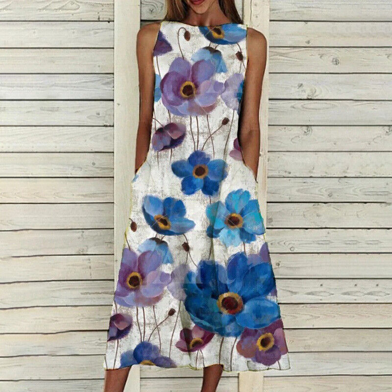 Bloemenjurk Elegante Vrouwelijke Zomerjurk