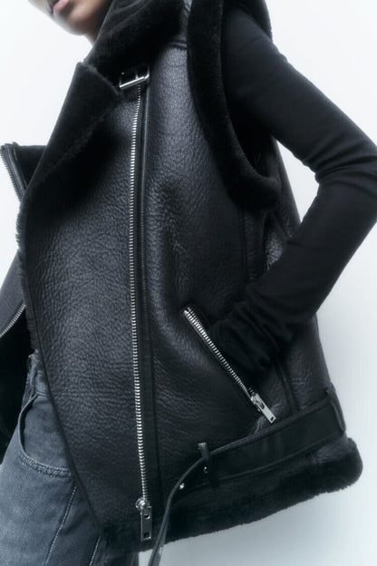 Leren Bodywarmer Warm en Stylish
