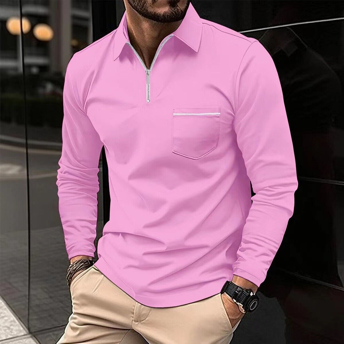 Poloshirts Lange Mouwen Mannen Elite Kwaliteit