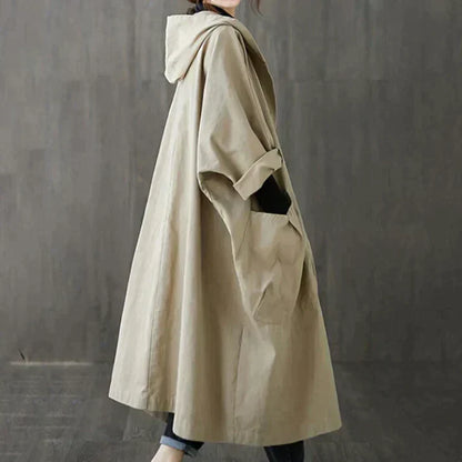 Dames Trenchcoat Oversized Trendy Zwart Kleding Maren