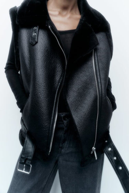 Leren Bodywarmer Warm en Stylish