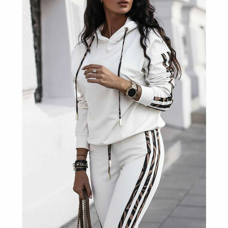 Vrouwelijk Trainingspak Tweedelig Sportoutfit