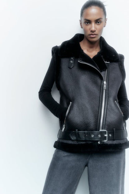 Leren Bodywarmer Warm en Stylish