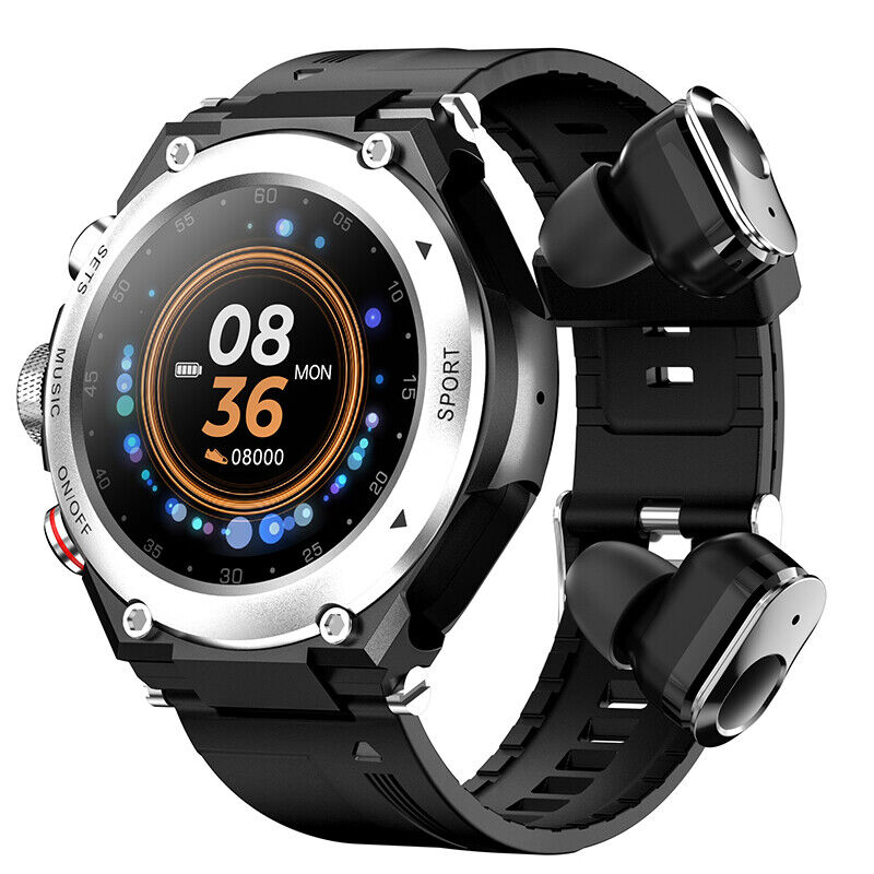 Smartwatch met Oordoppen Draadloos AlphaX