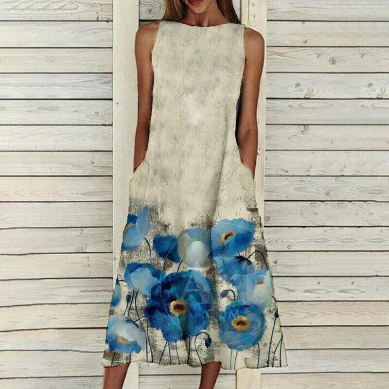 Bloemenjurk Elegante Vrouwelijke Zomerjurk