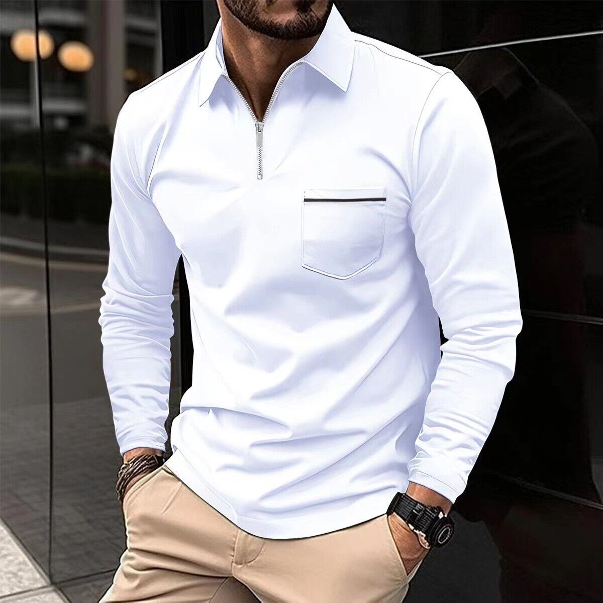 Poloshirts Lange Mouwen Mannen Elite Kwaliteit - Mode Vibes